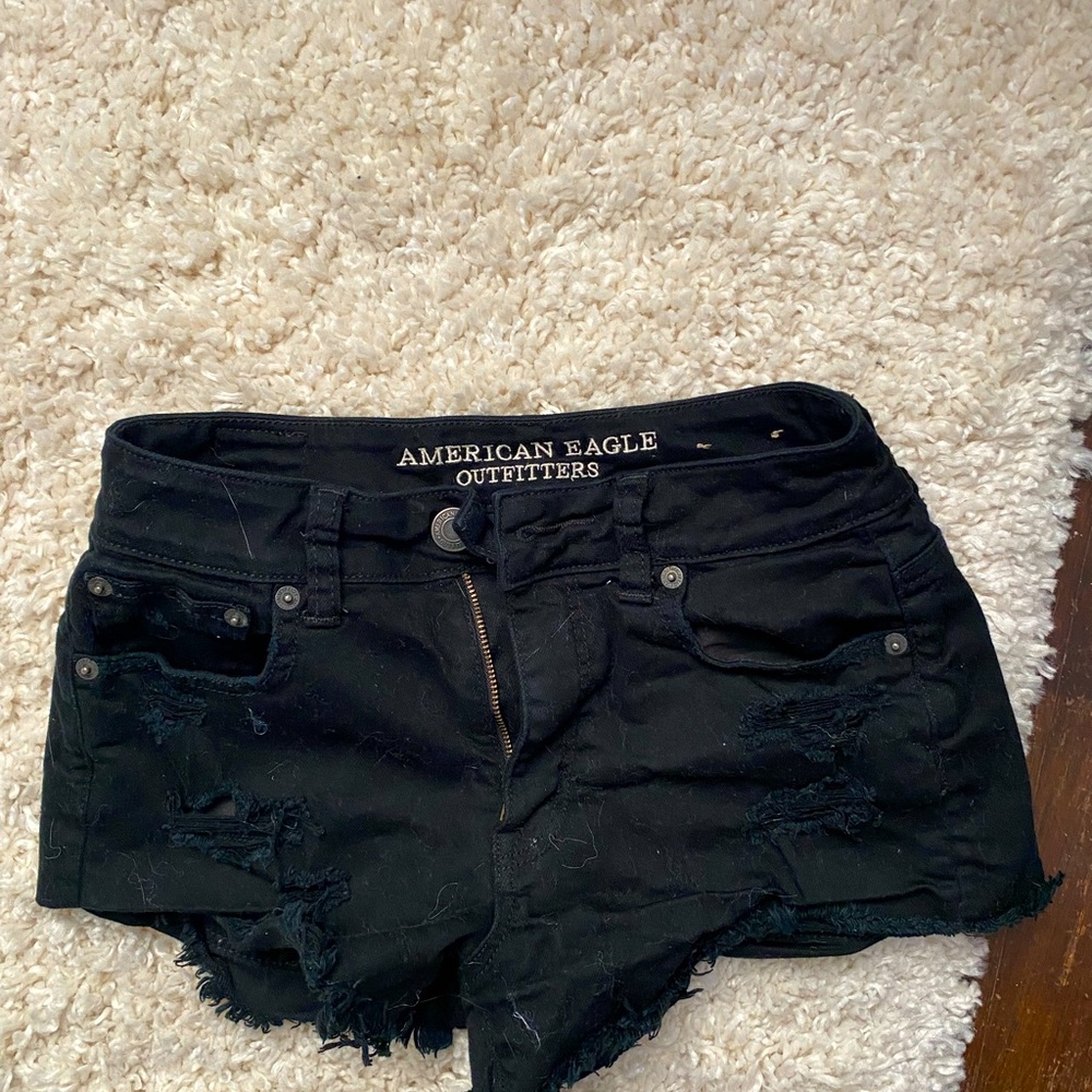 Black Jean Shorts